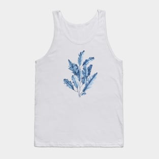 Blue seaweed watercolor art. Tank Top